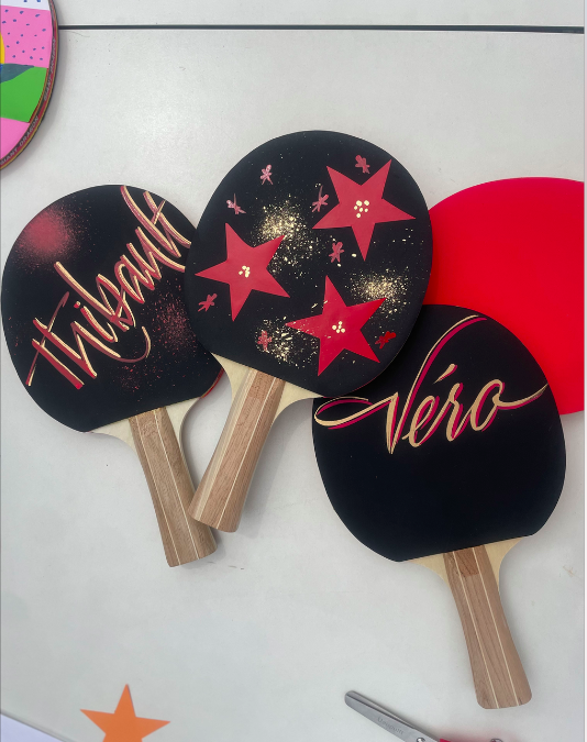 Ateliers créatifs de customisation de raquettes de Ping-Pong pour L’Oréal