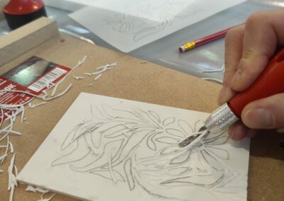 atelier creatif linogravure impression